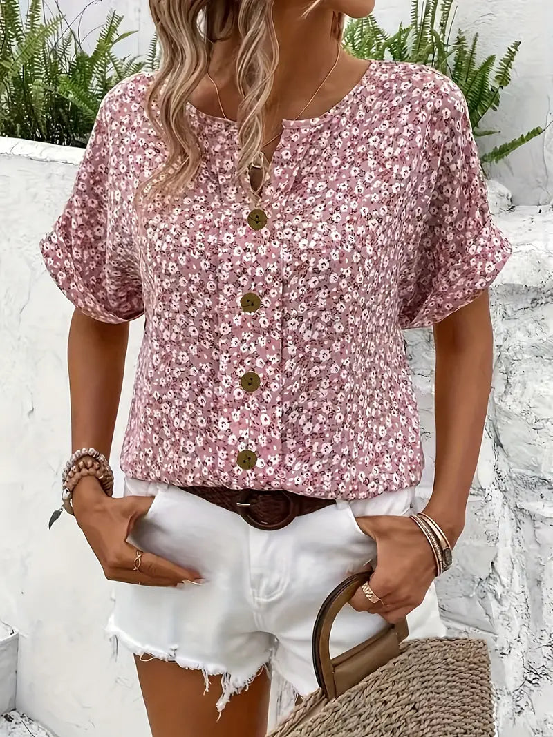 Vérane™ | Blouse Chic à Imprimé Floral