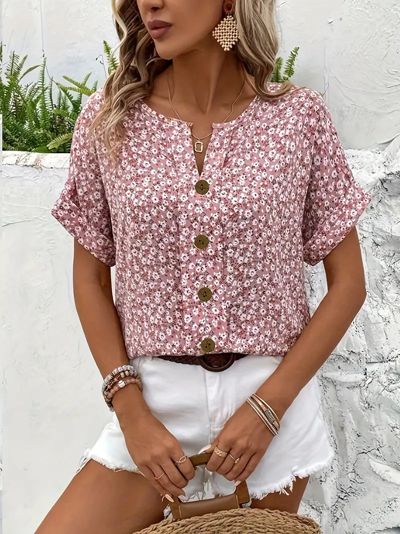 Vérane™ | Blouse Chic à Imprimé Floral