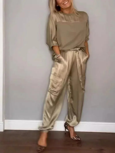 Evelina - Élégance Satinée Décontractée